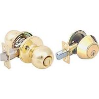 Entry Combo Lock Set, Brass