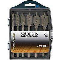 Wood Spade Bit Set, 3/8in.-1in. 6 Pc