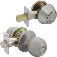 Entry Combo Lockset, Satin Stainless Steel
