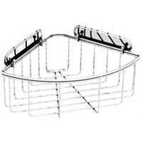 hotel style  bath corner caddy, stainless steel