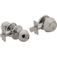 Entry Combo Knob Lockset, Satin Nickel