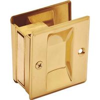 passage pocket door pull, 2 1/4in. brass