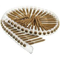 cupped square head screws, #8 x 3in. tan 