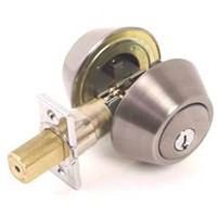 double cylinder deadbolt, antique nickel