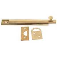 surface bolt brass finish, 6in.