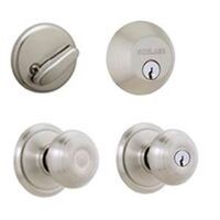 Georgian Combo Lockset, Satin Nickel