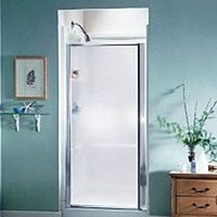 shower door hinged, chrome