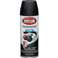 krylon primer spray, black 12 oz