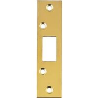Security Strikeplate, 1 1/4in. x 4 7/8in. Brass