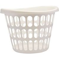 two bushel laundry basket, white