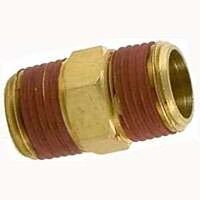 Air Compressor Hex Nipple, 3/8in.MPT x 3/8in.MPT