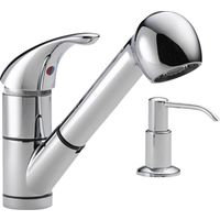 Peerless P18550LF-SD Pull Out Kitchen Faucet With Soap Dispenser