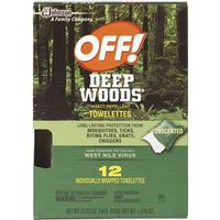 SC Johnson 54996 Deep Woods Off Insect Repellent, Moist Towelettes, 12 - Case of 12