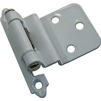 self closing modern hinge, 3/8in. white powder