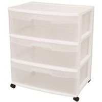 3061769 - CART WIDE 3DRWR CLR/WHT