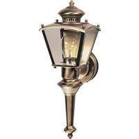 four sided coach light, antique brass