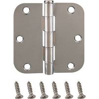 radial corner door hinge, 4in. x 4in. chrome