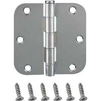 Radial Corner Door Hinge, 4in. x 4in. Chrome