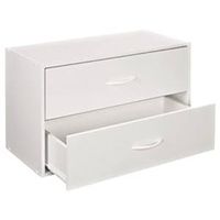 two drawer closet organizer, 15 3/4in. x 24in. x 12in. white