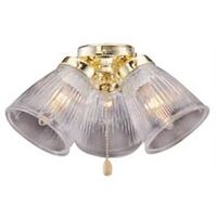 Triple Flute Clear Light Kit Polished brass