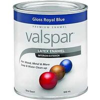 Interior Exterior Latex Paint, 1 Qt Gloss Dark Blue