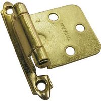 overlay hinge self closing bright brass