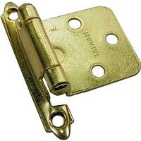 overlay hinge self closing bright brass