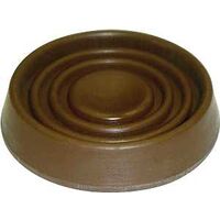 Round Rubber Caster Cup, 1 3/4" Brown