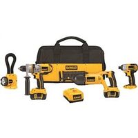Dewalt Combo Cordless Tool Kit, 18V 4 Pc