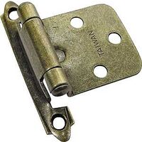 overlay hinge self closing antique brass