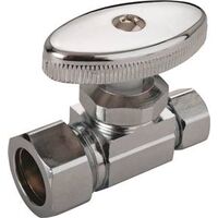 Straight Stop Valve, 5/8" Compression x 3/8" Compression