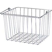 tote basket, chrome