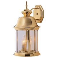 Outdoor Wall Mount Lantern, Polished Brass