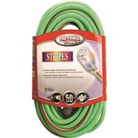 Extension Cord with Lighted End, 50 Green & Red