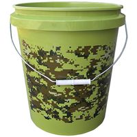 camouflage pail, forest green