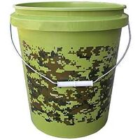 camouflage pail, forest green