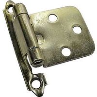 overlay hinge self close bright nickel