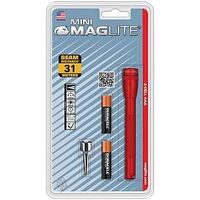 mini maglite flashlight, aaa red