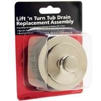 Lift N Turn Bath Pop Up Assembly with Strainer, Brushed Nickel
