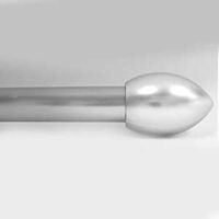 egg finial cafe rod, 48in.-86in. nickel