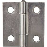 Narrow Riveted Cabinet Door Hinge, 1 1/2in. Zinc