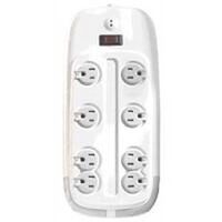 Surge Outlet Block with 6 Cord, White