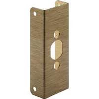 lock & door edge reinforcer, 1 3/8in. x 1in. x 4 1/2in. antique brass