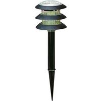 three tier solar light kit, black 6 pk
