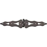 double western ornamental strap hinge, 8in. black