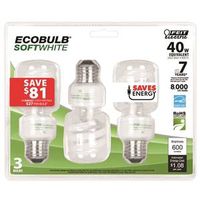mini twist compact fluorescent light bulbs, 40 watt replacement