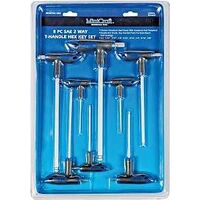 T-Handle Hex Key Set, SAE 8 Pc