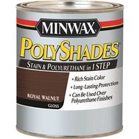 minwax polyshades interior wood stain, 1 pt gloss royal walnut
