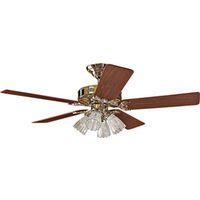 studio ceiling fan, 52in. bright brass