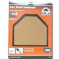garnet sandpaper, 100 grit 9in. x 11in. 5 pk   